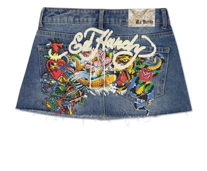 Ed-hardy Denim Skirt