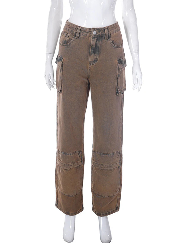 Vintage Cargo Denim Pants