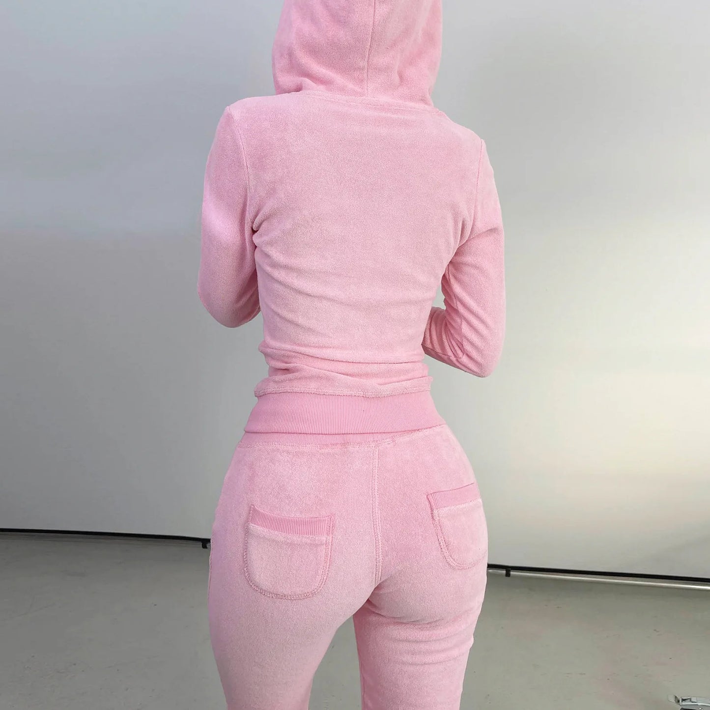 Women Thick Fleece 3 Piece Set Sweatpants & Vest & Hoodies Jackets