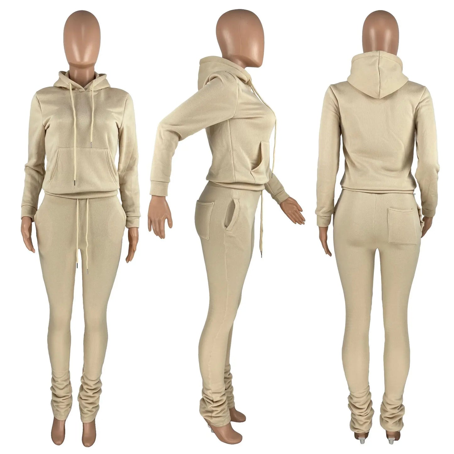 Kontturi Fall Outfits Tracksuit Two 2 Piece Set