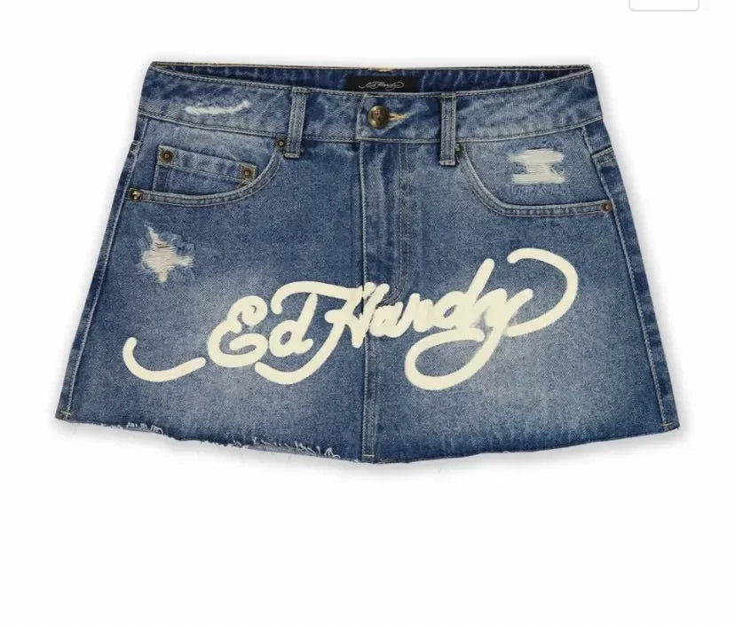 Ed-hardy Denim Skirt