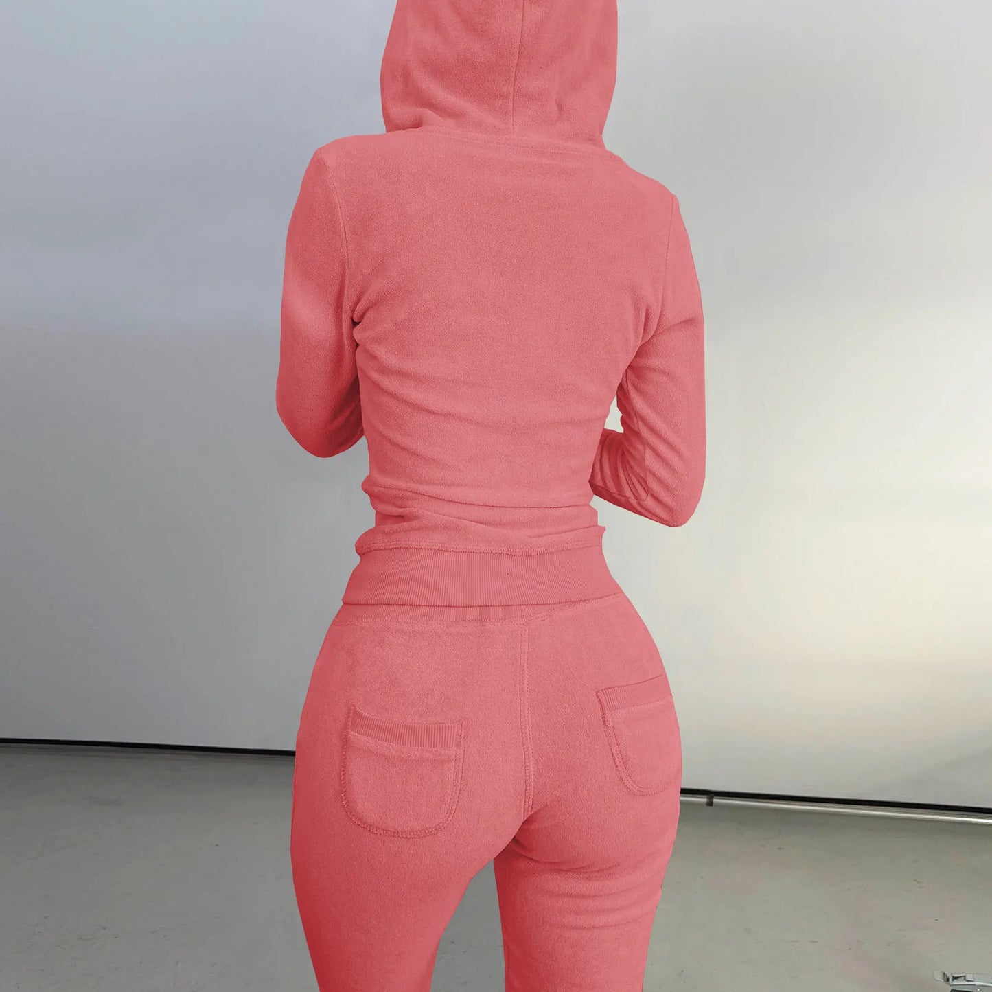 Women Thick Fleece 3 Piece Set Sweatpants & Vest & Hoodies Jackets