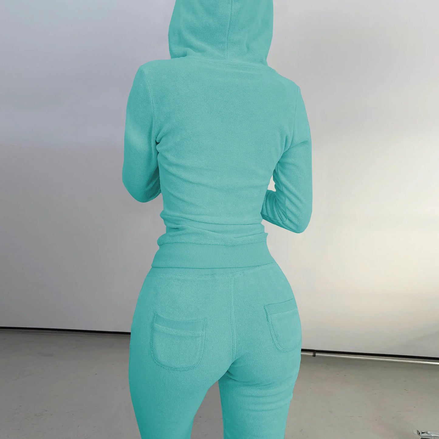 Women Thick Fleece 3 Piece Set Sweatpants & Vest & Hoodies Jackets